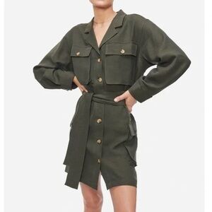 Anine Bing Kaiden Dress in Willow Green‎ XS